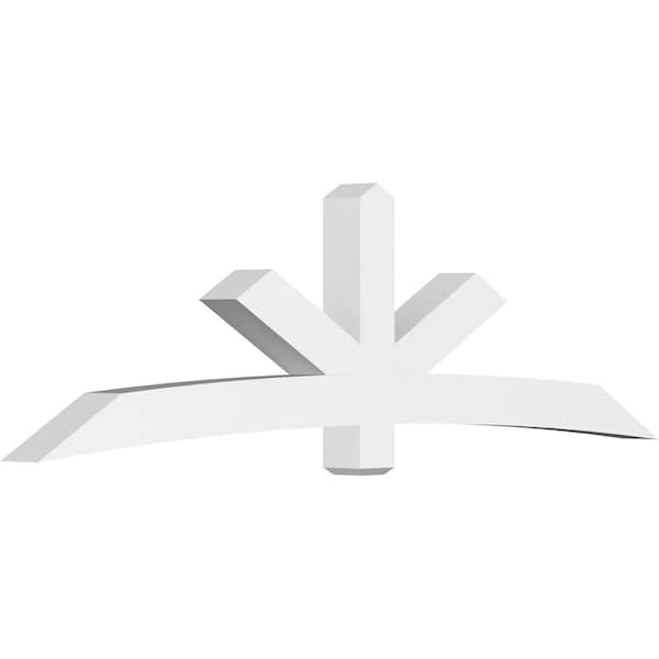 Ekena Millwork Alberta Architectural Grade PVC Gable Bracket, 108"W x 31 1/2"H x 6"D x 6"F, 7/12 Pitch GBP108X32X0606ALB00 - main